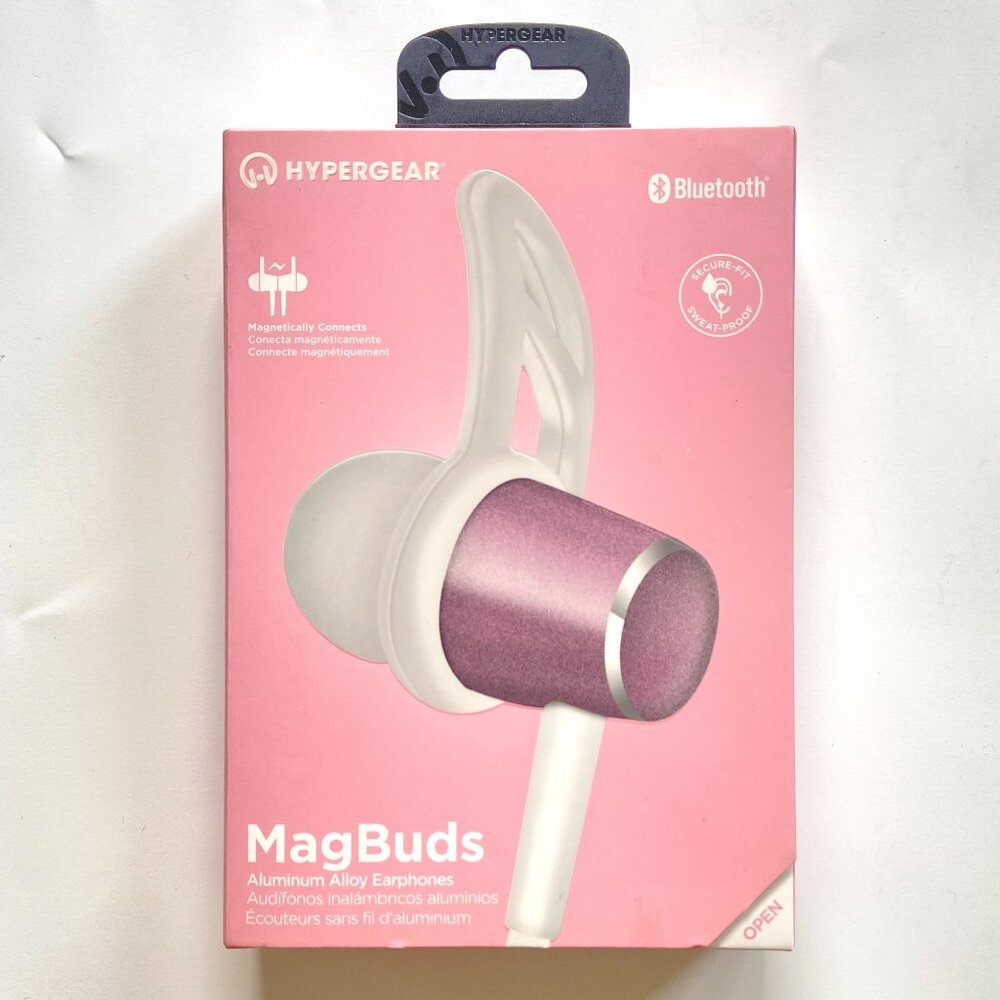BRAND NEW Pink Bluetooth Earphones HyperGear Magbuds